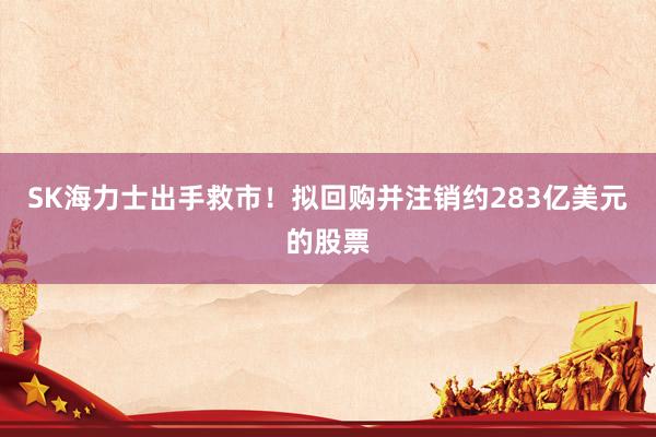 SK海力士出手救市！拟回购并注销约283亿美元的股票