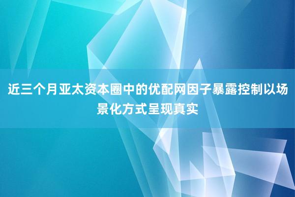 近三个月亚太资本圈中的优配网因子暴露控制以场景化方式呈现真实
