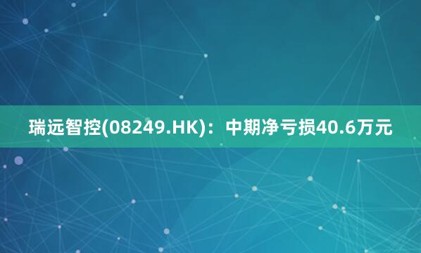瑞远智控(08249.HK)：中期净亏损40.6万元