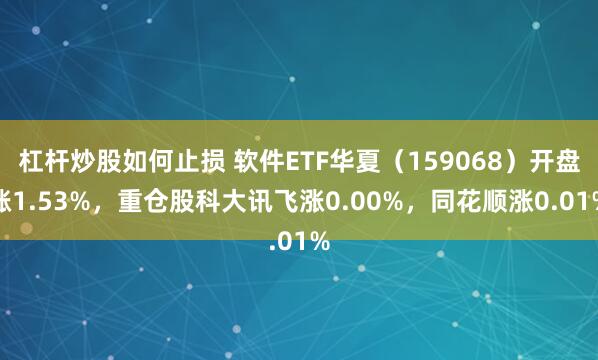 杠杆炒股如何止损 软件ETF华夏（159068）开盘涨1.53%，重仓股科大讯飞涨0.00%，同花顺涨0.01%